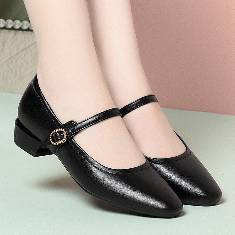 Tacones altos de piel suave