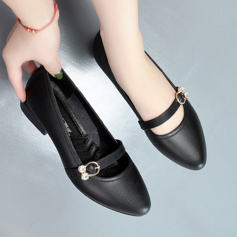 Tacones altos de piel suave