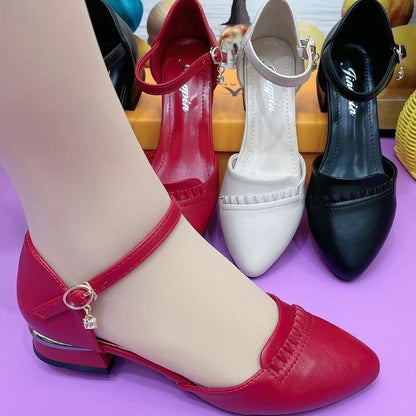 Zapatos de tacón grueso