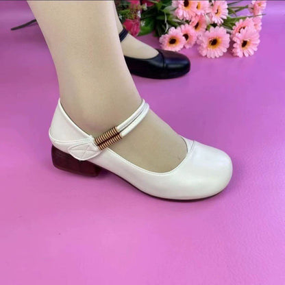 Nuevos zapatos Oxford de piel con punta redonda