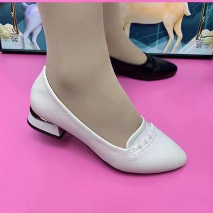 Zapatos de mamá con punta puntiaguda (de cuero)