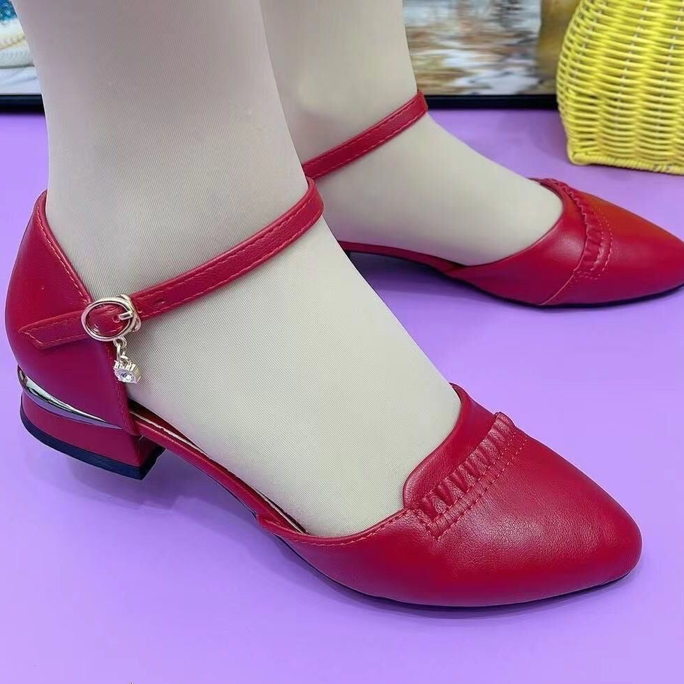 Zapatos de tacón grueso