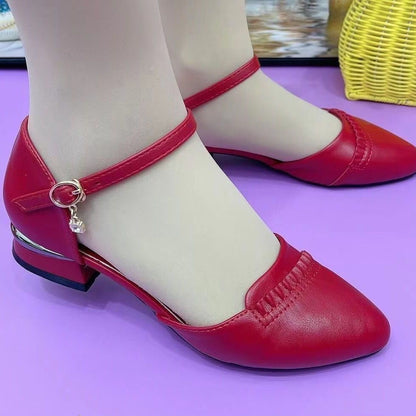 Zapatos de tacón grueso