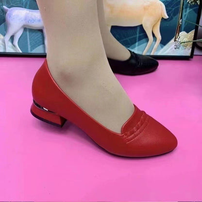 Zapatos de mamá con punta puntiaguda (de cuero)