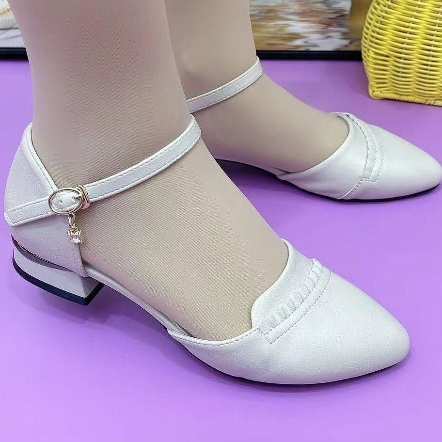 Zapatos de tacón grueso