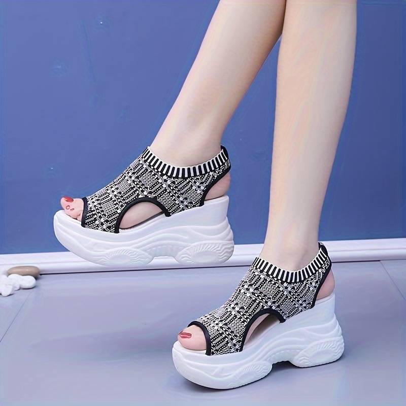 Sandalias de cuña cómodas y acolchadas para mujer