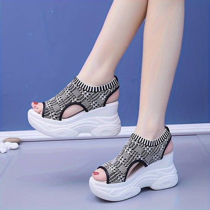 Sandalias de cuña cómodas y acolchadas para mujer