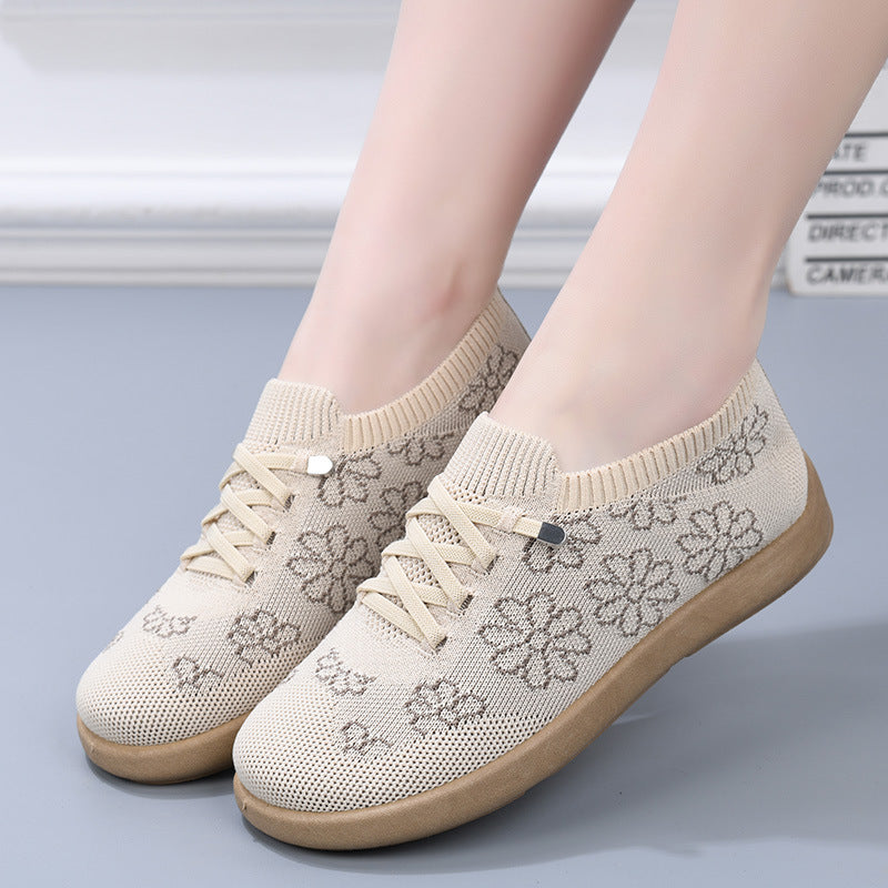 zapatos de malla floral