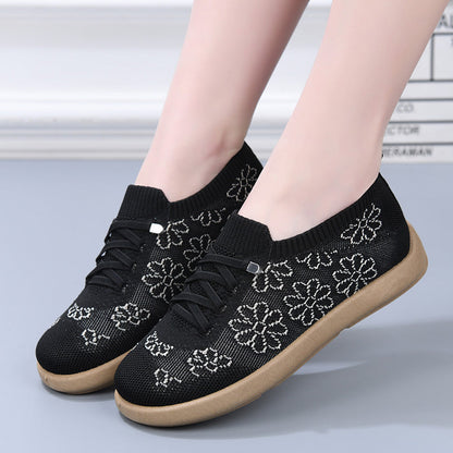 zapatos de malla floral