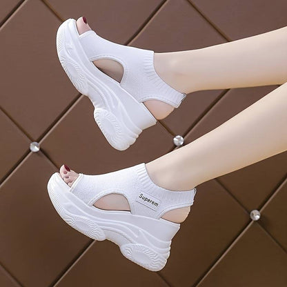 Sandalias de cuña cómodas y acolchadas para mujer