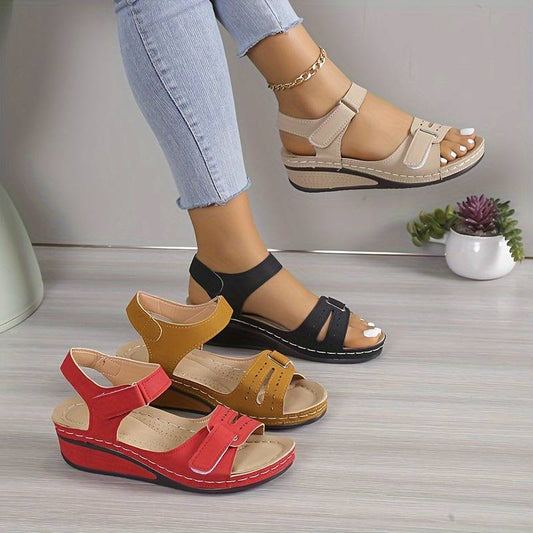 Sandalias de mujer con plataforma en color liso