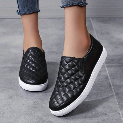 Zapatillas deportivas acolchadas de color liso para mujer